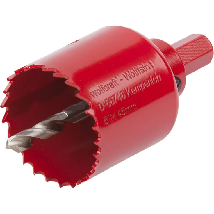 Wolfcraft 5470000 1 Lochsäge BiM ø 45 mm inklusiv Schaft und Bohrer – Bild 1