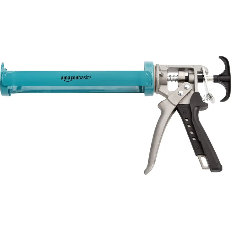 AmazonBasics Robuste Kartuschenpistole, 310 ml, Kraftübersetzungsverhältnis von 12:1, Aluminium-Griff mit Kunststoffstützgriff - Preisvergleich