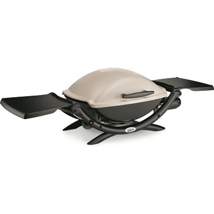 Weber 53060079 Gasgrill Q 2000, Titan, Zündung per Knopfdruck, Abklappbare Seitentische, Balkon Grill – Bild 1