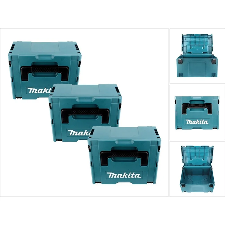 Makita MAKPAC Systemkoffer Gr. 3 im 3er-Set Kunststoffkoffer 395 mm x 295 mm x 215 mm ohne Einlage – Bild 1