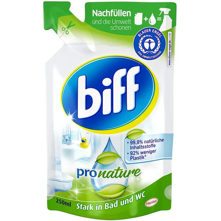 Biff Pro Nature Badreiniger Bad Reiniger Badezimmer Putzen 250 ml Nachfüller