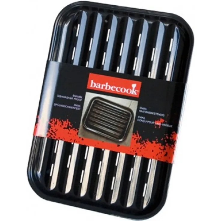 Barbecook Grillpfanne le wiederverwendbare Grillschale eckige Universal 34.5-x-24 cm