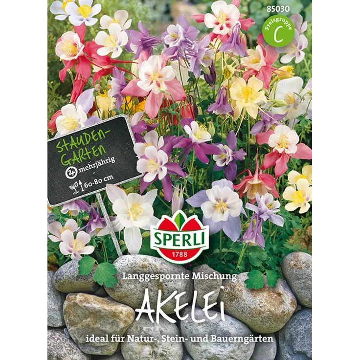 Sperli Akelei Aquilegia caerulea Langgespornte Mischung