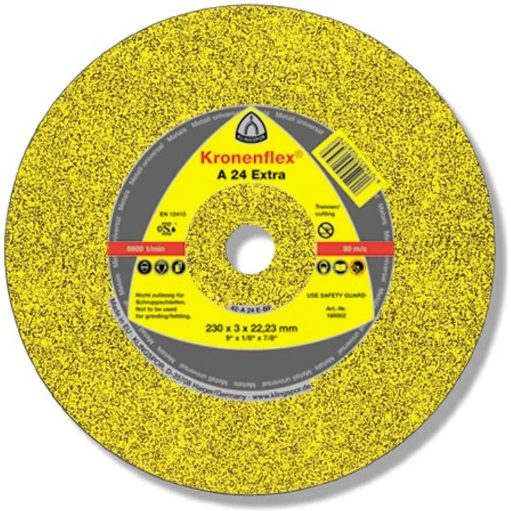 Klingspor KLI-209014-25 209014 A 24 EX Trennscheiben 115 x 3,2 x 22,23 mm gekröpft Inhalt: 25 Stück, curvo
