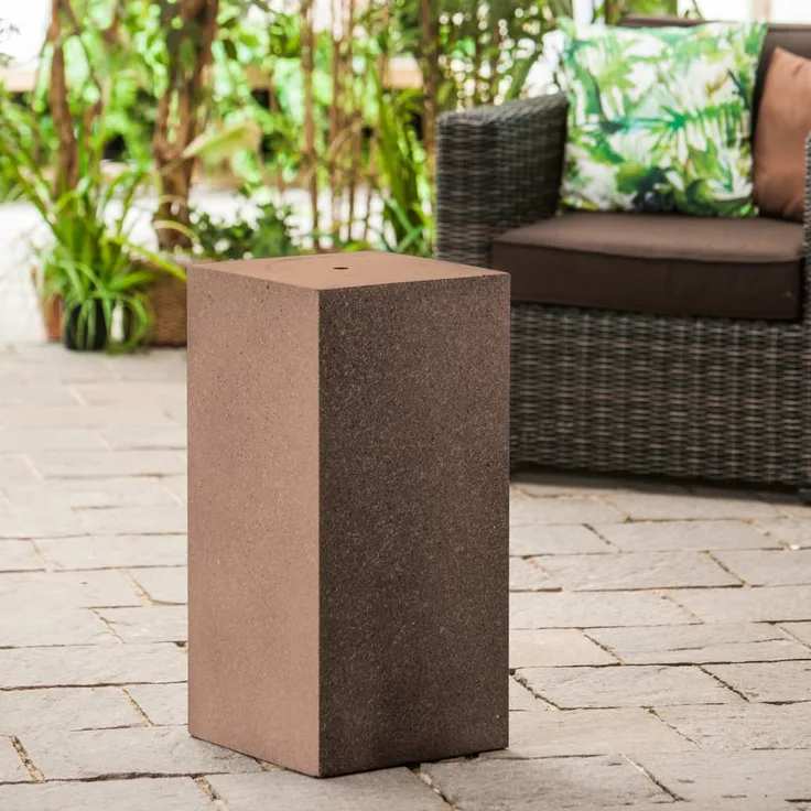 HEISSNER Terrassenbrunnen-Sockel 39x39x68 cm Braun