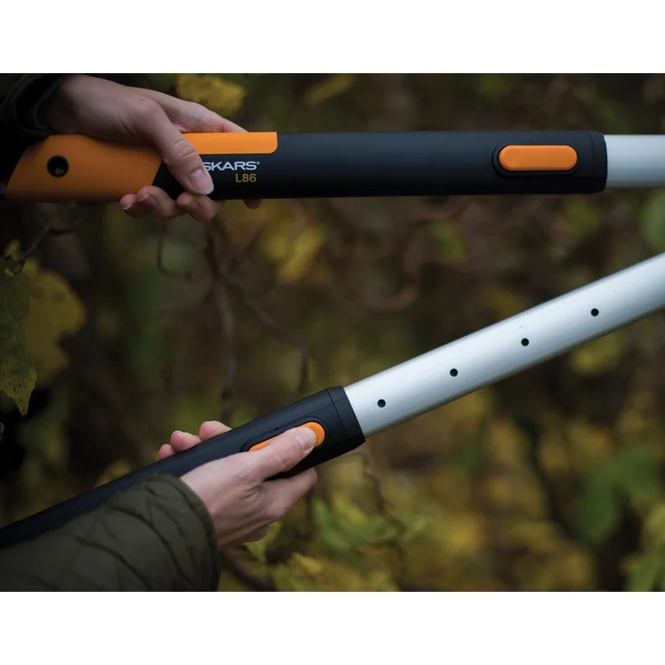 Fiskars SmartFit HS86 Teleskop-Heckenschere, Antihaftbeschichtet, Hochwertige Stahl-Klingen, Länge 68 bis 93 cm, Schwarz-Orange, 1013565 mittelgroß – Bild 4