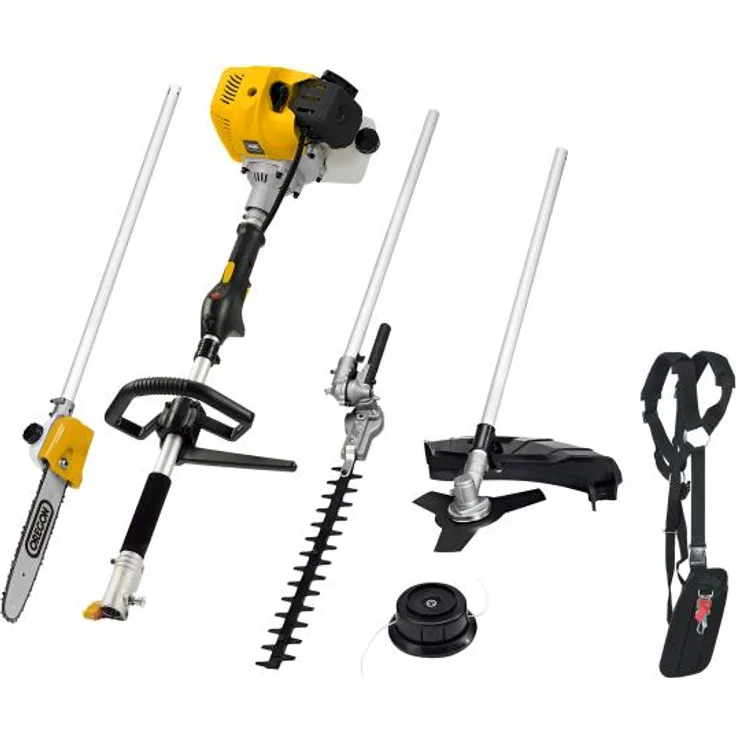 TEXAS BCU43M Profi Benzin Gartenpflegeset 5in1 mit viel Zubehör und Tragegurt