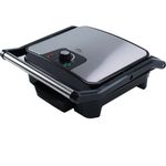 Edelstahl Kontaktgrill mit Thermostat und Fettauffangschale Elektrogrill