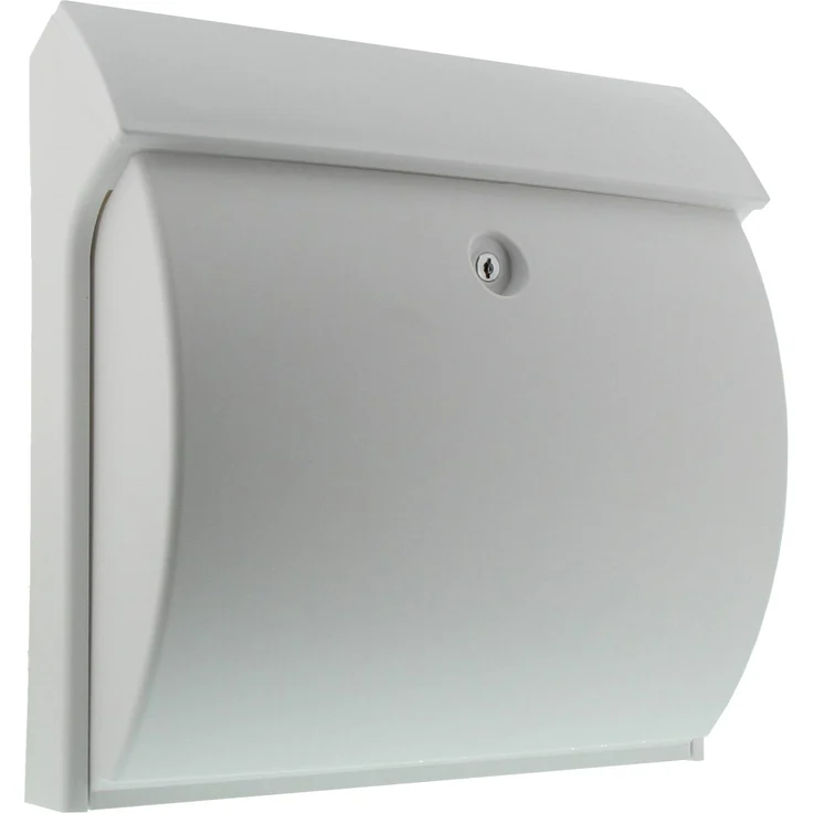 BURG-WÄCHTER, Kompakter Briefkasten mit Öffnungsstopp, A4 Einwurf-Format, Vollkunststoff, Classico 4931 W, Weiß – Bild 1