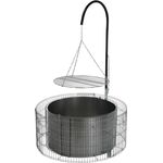 Feuerstelle, Ø 92 cm, Höhe: 40 cm, silberfarben, verzinkt