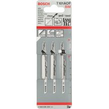 Bild für Bosch Professional 3 Stück Stichsägeblatt T 101 AOF Clean for Hard Wood (Hartholz, Zubehör Stichsäge)
