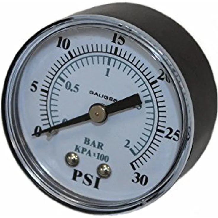 PCS Manometer 1/4 50mm aus Edelstahl - Anschluss hinten (49610509)