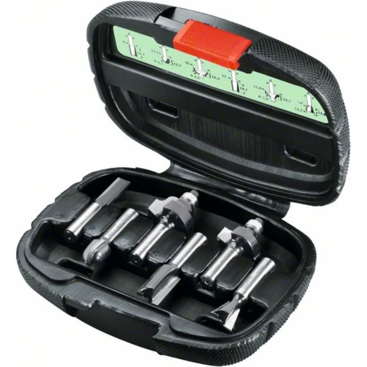 Bosch 6tlg. Hartmetall Fräser Set (für Holz, Ø-Schaft 8 mm, Zubehör Oberfräse) – Bild 3