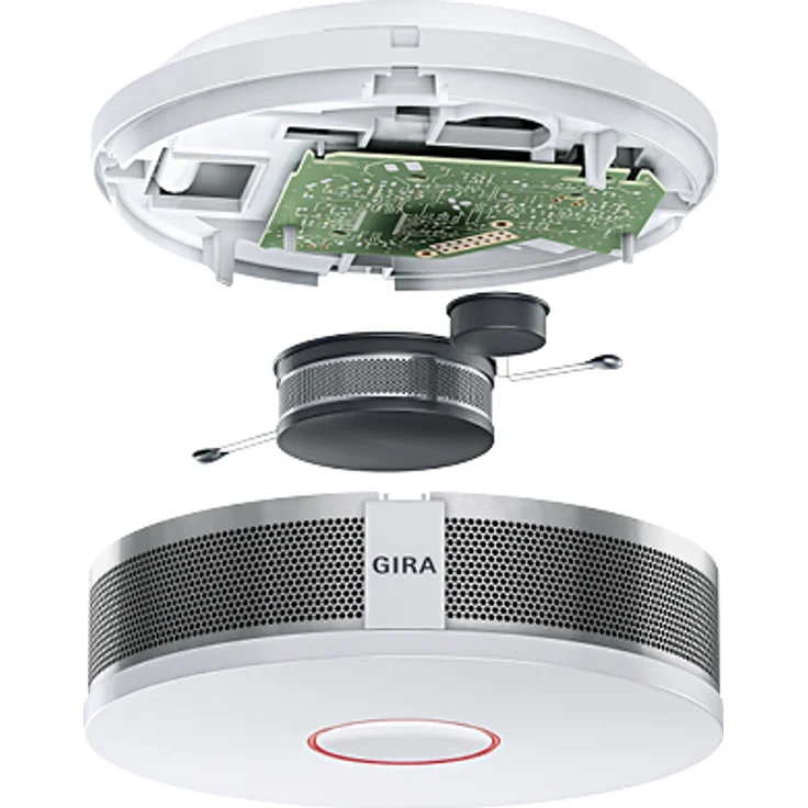 Gira Rauchwarnmelder Dual Q DIN14604, vernetzbar über Funk und Draht, reinweiß, 233602 – Bild 2