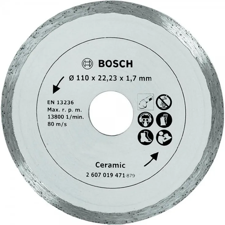 Bosch Diamanttrennscheibe für Fliesen, 110 mm, 2607019471