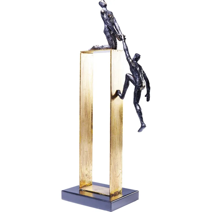 Kare Design Deko Objekt Elements Come Together, goldenes Dekoobjekt mit 2 Figuren, edles Dekoobjekt