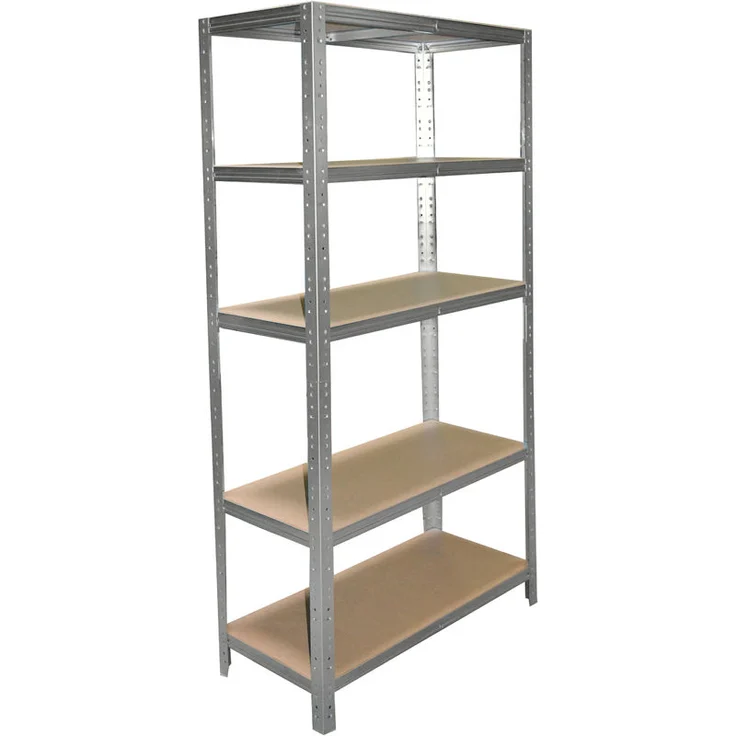HOME Steckregal 200x80x50 cm verzinkt mit 5 Böden - Shelfplaza – Bild 1
