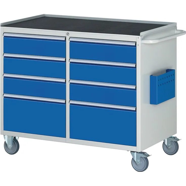 Werkstattwagen Metallablage H975xB1145xT650mm grau-blau Schubl.xH 2x270,6x150mm