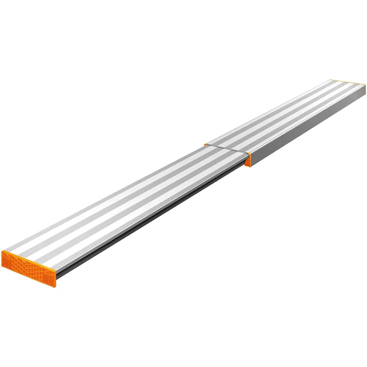 Layher 1351290 Alu-Telesteg ausziehbar auf max. Länge 2.90 m, belastbar bis 150 kg