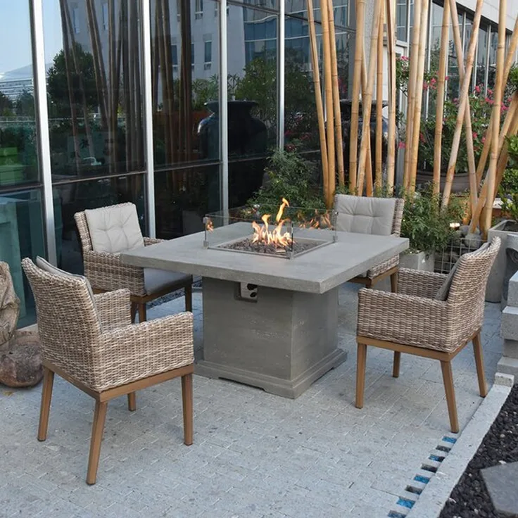 Feuertisch Birmingham Gas Feuerstelle, 90 x 127 x 127 cm