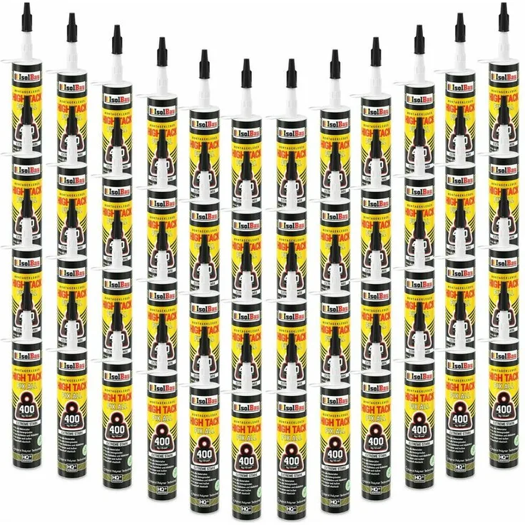 Isolbau - Montagekleber High Tack 48x470g Hybrid MS Polymer FIX ALL Dichstoff 400kg-10cm²