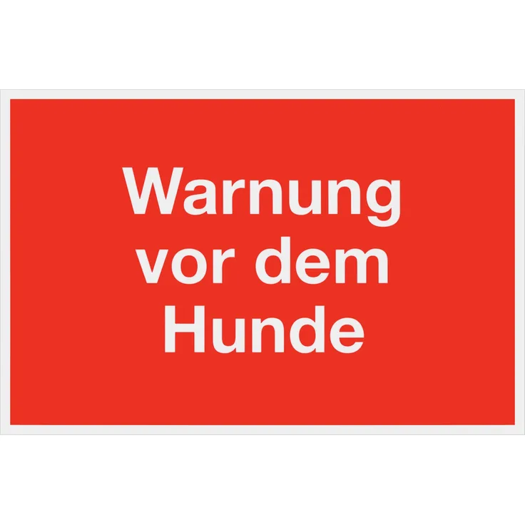 Hinweisschild ''Warnung vor dem Hunde '' - 300 x 200 mm - Beschilderung - Infoschild - Warnschild - Warnmarkierung - Sicherheitsmarkierung - Gefahrenhinweis - 500340