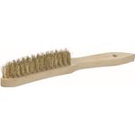 kwb Messing-Drahtbürste mit Holzgriff 922740 (gewellter Messingdraht, strapazierfähig, Länge 275 mm)