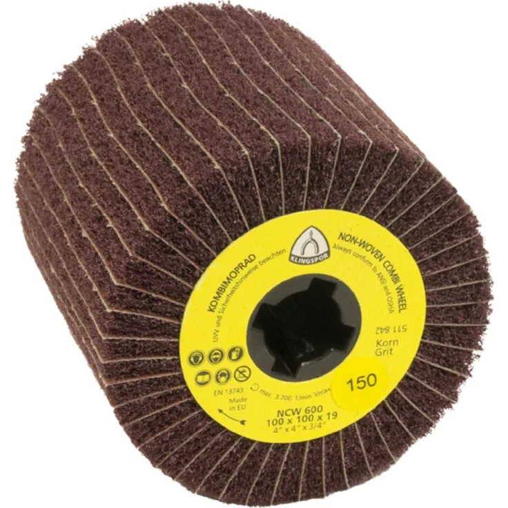 Klingspor Schleifmop-Walze, NCW 600, Abm.: 100x50x 19Korn: 180, very fine (259899)
