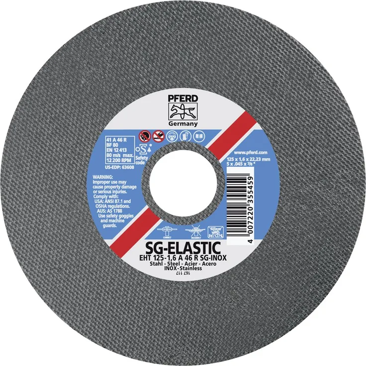 AUGUST RüGGEBERG GMBH&CO.KG 61341122 Trennscheibe f.VA-Blech D.125mm Stärke 1,6mm PFERD Bohrung 22,23mm