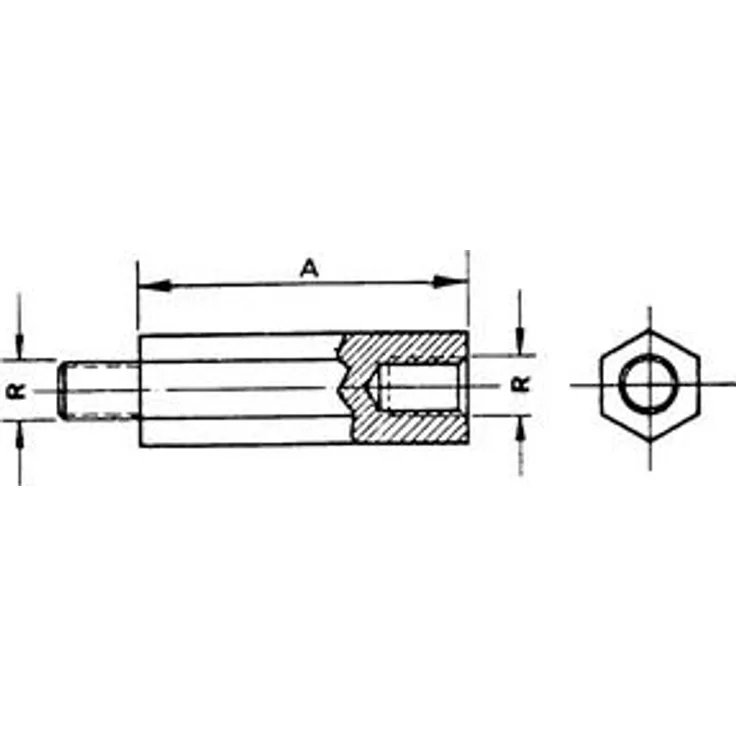 Schneider Sechskant-Abstandshalt.M5, H20 z. Erhöhen v Montageplatten usw. Lief.: 100