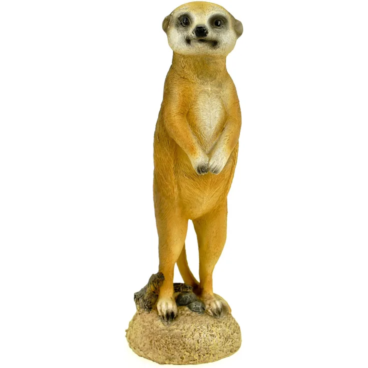 Kremers Schatzkiste - Kleines Erdmännchen stehend Figur Gartenfigur 20 cm Meercat Tierfigur