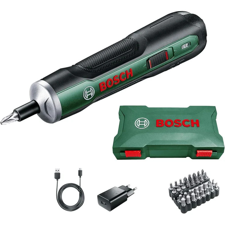 Bosch Akkuschrauber PushDrive (3,6 Volt, 32 Bits, Aufbewahrungsbox) – Bild 1