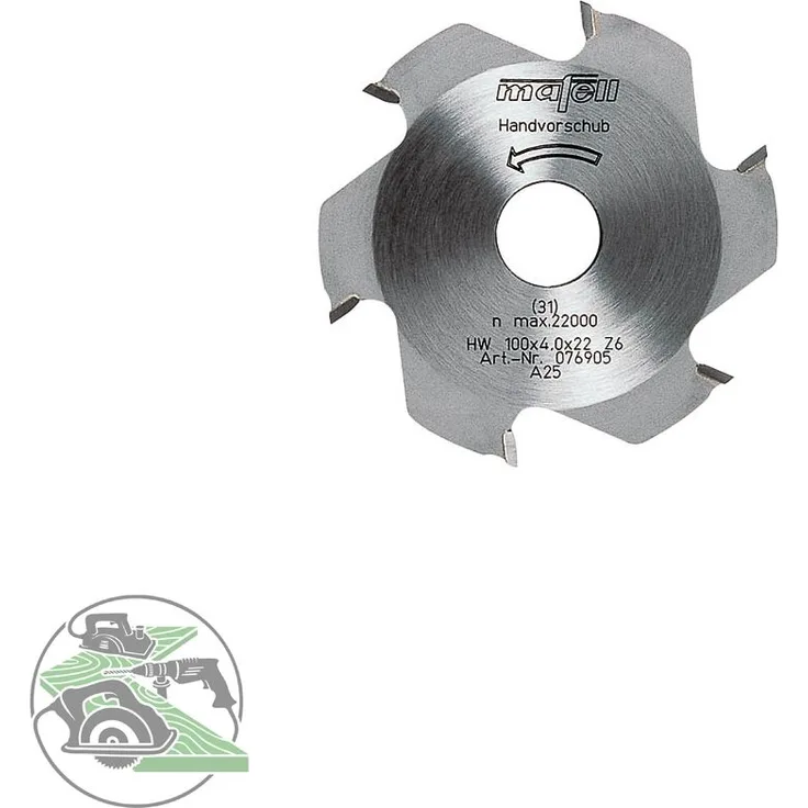Mafell Scheibenfräser 100 x 22 Z 6 Lamellen Nutfräse LNF 20 Flachdübel 076905