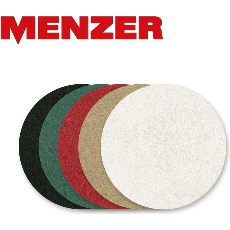 MENZER 5 Superpads f. Einscheibenmaschinen, Ø 406 mm - schwarz - Polyester - Menzer