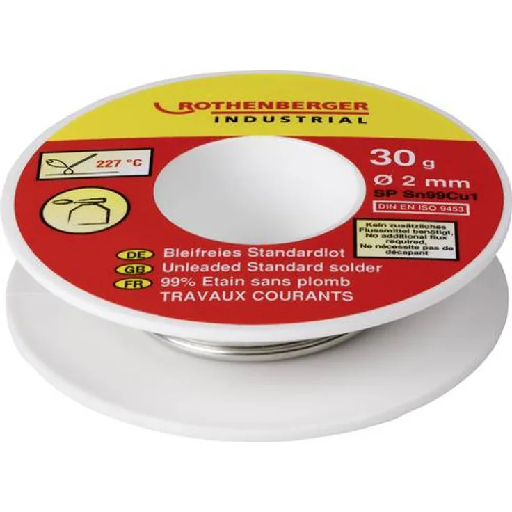 Rothenberger Industrial Bleifreies Standardlot 30g Lötzinn, bleifrei