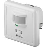 Goobay 95171 Infrarot - Akustik Bewegungsmelder zur Unterputz-Wandmontage, 160° Erfassung, 9 m Reichweite, für Innen (IP20), LED-geeignet