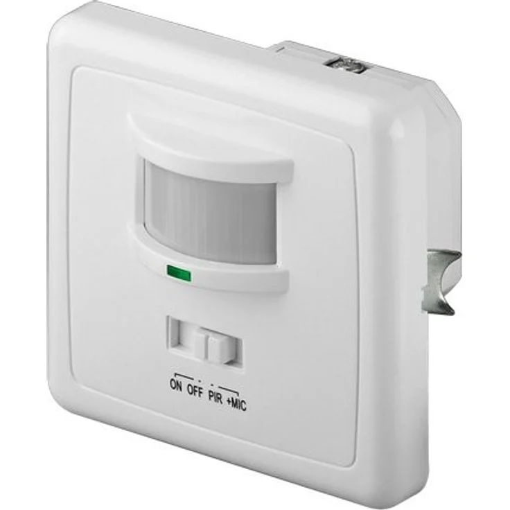 Goobay 95171 Infrarot - Akustik Bewegungsmelder zur Unterputz-Wandmontage, 160° Erfassung, 9 m Reichweite, für Innen (IP20), LED-geeignet – Bild 1