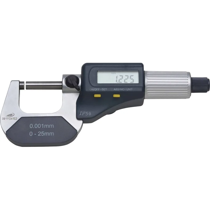 HELIOS PREISSER 0912503 Micrometer + LCD 50 - 75 mm Reading: 0.001 mm DIN 863-1