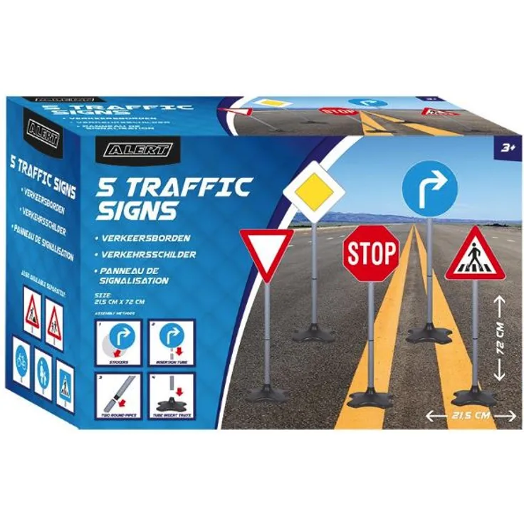 Verkehrsschilder Alert Set 5 teilig