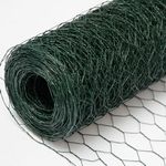 25m x 1m Maschendrahtzaun Grün - 25x25 PVC Drahtgitter Zaun Hasendraht Verzinkt