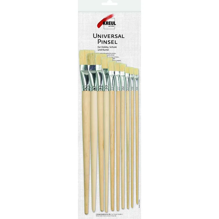 Kreul Universalpinsel Borste flach 10er Set