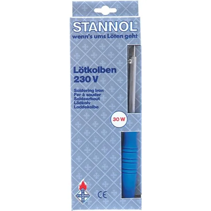 Stannol Lötkolben 30W 410GradC Anheizen 1,5min gerade Spitze - 750300