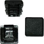 20 x Lamellenstopfen Vierkantrohrstopfen 20 x20 mm (Außen) Stopfen SCHWARZ