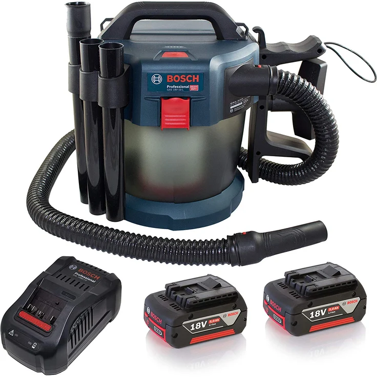 Bosch Professional GAS 18V-10 L Professional inkl. 2 x 18 V (5,0 Ah) Akku & Ladegerät GAL 1880 CV (06019C6301) – Bild 1