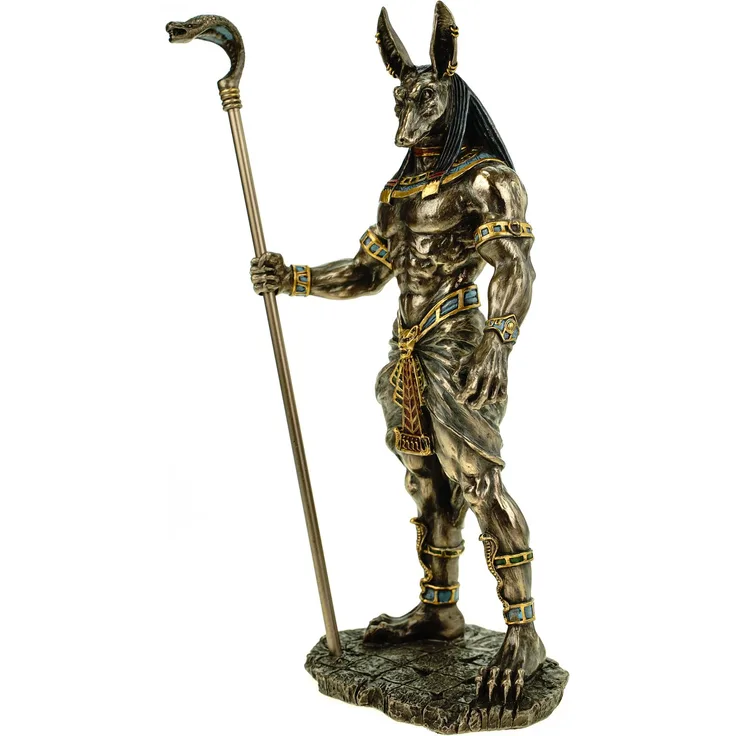 Veronese Figur ägyptischer Gott Anubis 28 cm Ägypten Pharao bronziert