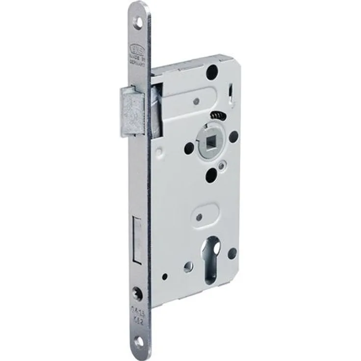 BKS Zimmertür-Einsteckschloss PZW 20/55/72/8mm DIN links Alufinish silber abgerundet Klasse 2