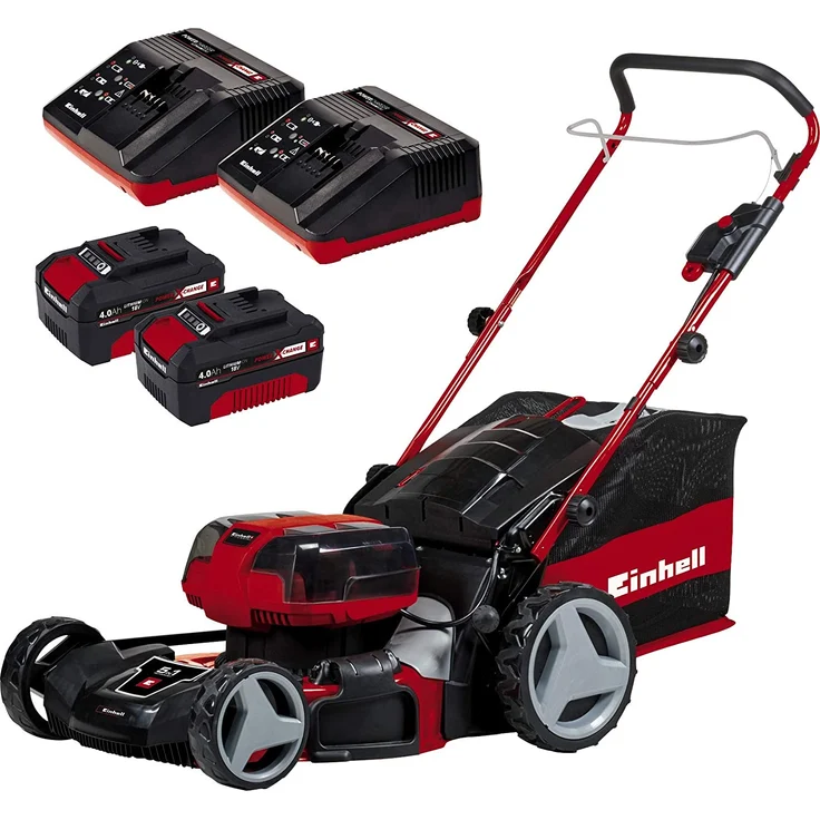 Einhell Akku-Rasenmäher GE-CM 36-47 HW Li Kit Power X-Change - Li-Ion, 36 V, bis 500 m², 47 cm Schnittbreite, 6-stufige Schnitthöhenverstellung, inkl. 2 x 4,0 Ah-Akku und 2 x Ladegerät - – Bild 2