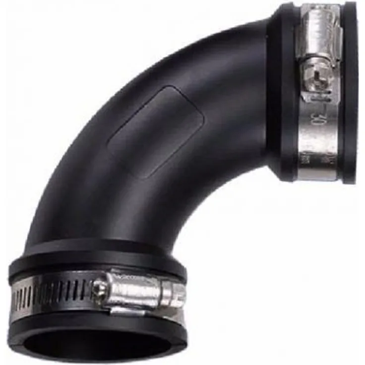 AquaForte PVC Elastomer, flexibler Bogen, 90 Grad, Ø 90 mm (Klemmbereich 90-82 mm), enorm flexibel Bewässerungszubehör