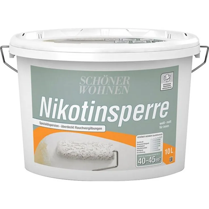Schöner Wohnen - SCHÖNER WOHNEN-Kollektion Nikotinsperre Innenfarbe, 5 l, weiß matt - weiß