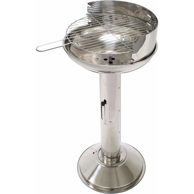 Kynast Edelstahl BBQ Säulengrill Grillfläche 39cm Kohlegrill